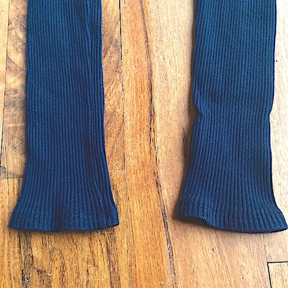Fashion Nova-Black Ribbed Footless Tights~Small - Picture 3 of 7